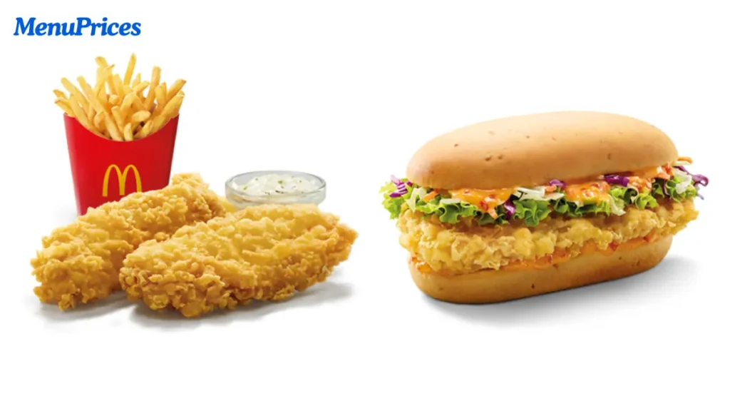 Chicken & Fish Burgers Menu