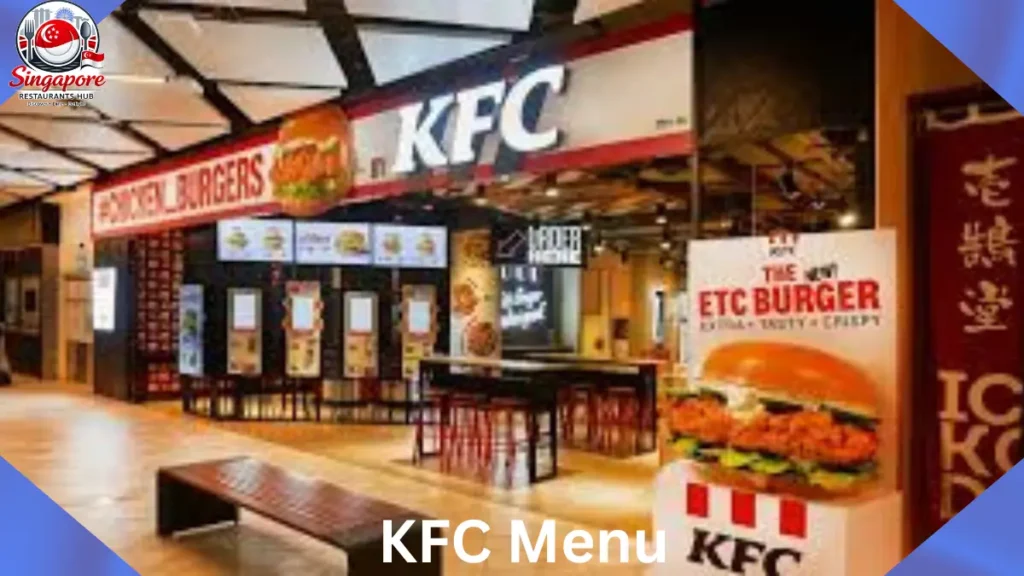 KFC Singapore fast food menu with sides drinks and meals